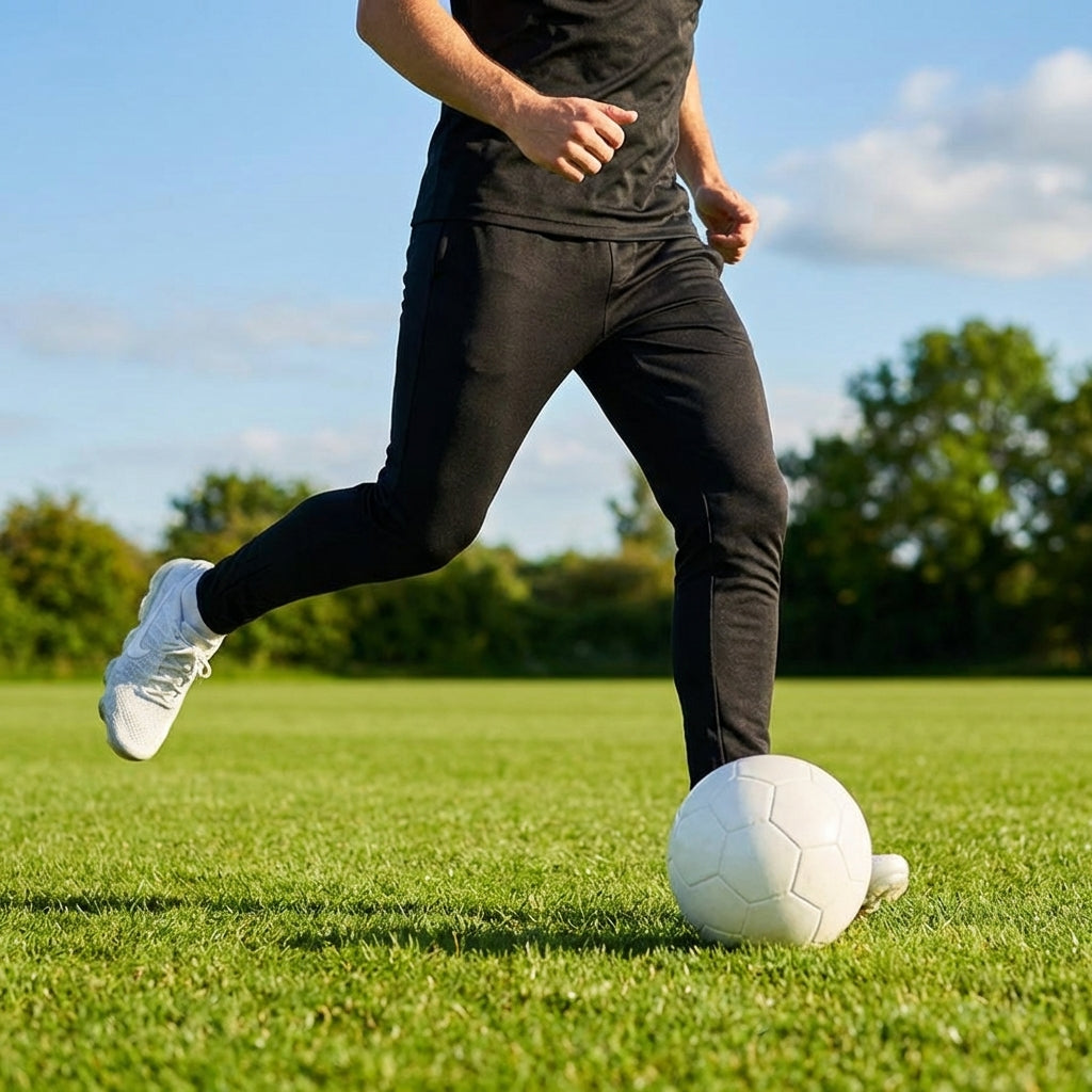 Men's tracksuit bottoms in polyester for sports