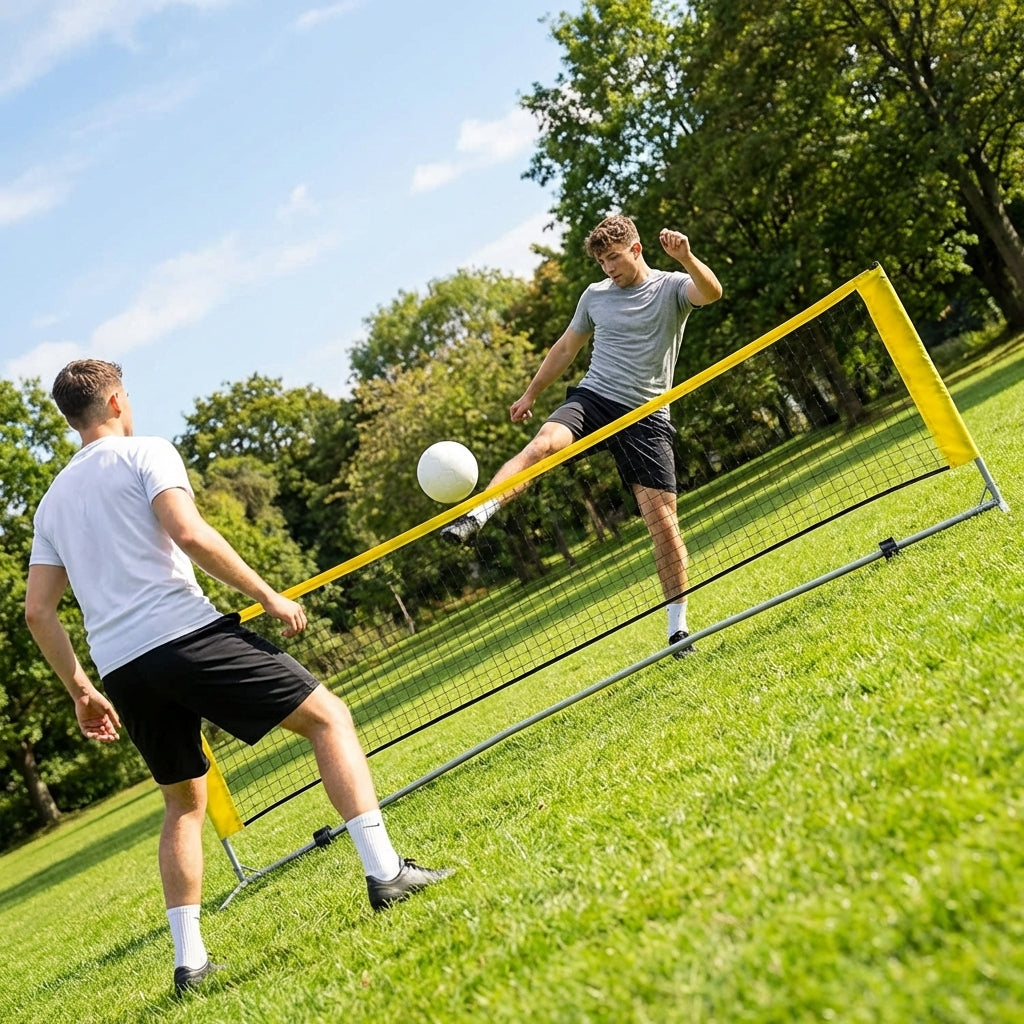 Portable Football Tennis Net with Steel Frame for Indoor and Outdoor Use - product detail