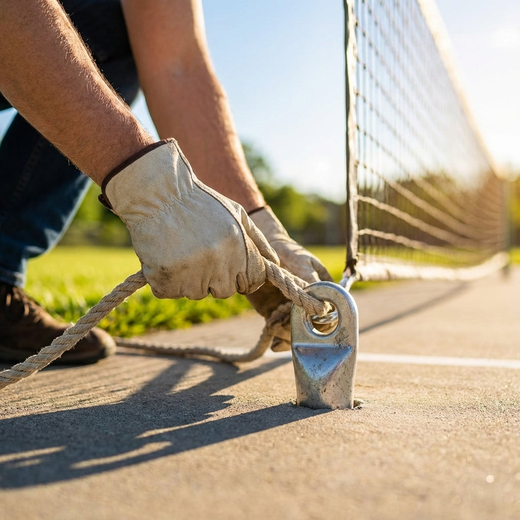 Ground Anchor Socket made of welded steel for sports courts - product detail