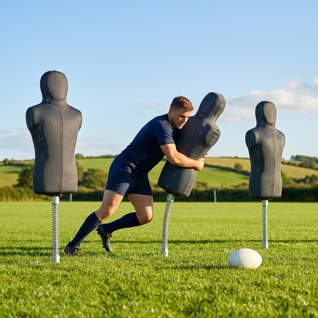 5ft Yellow Rugby Training Mannequins with Mesh and Plastic Construction