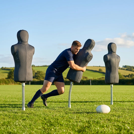 5ft Yellow Rugby Training Mannequins with Mesh and Plastic Construction