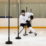 Ice hockey agility pole base made of heavy-duty rubber