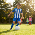 Kids striped short sleeve football shirt, perfect for sports - product detail