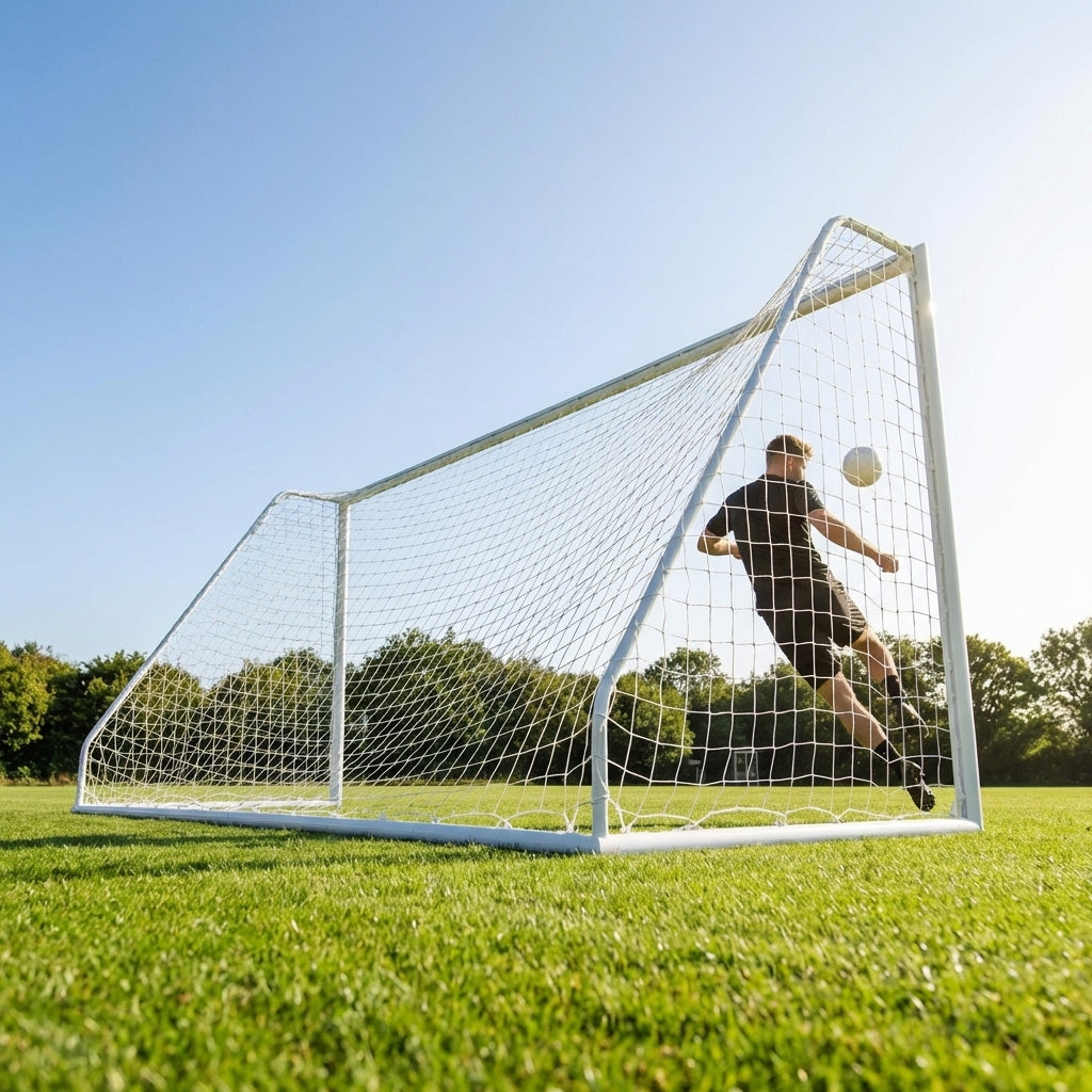 16ft x 7ft football goal with durable uPVC frame - product detail