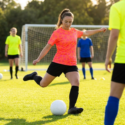 Women's Short Sleeve Football Shirt in vibrant colours - product detail