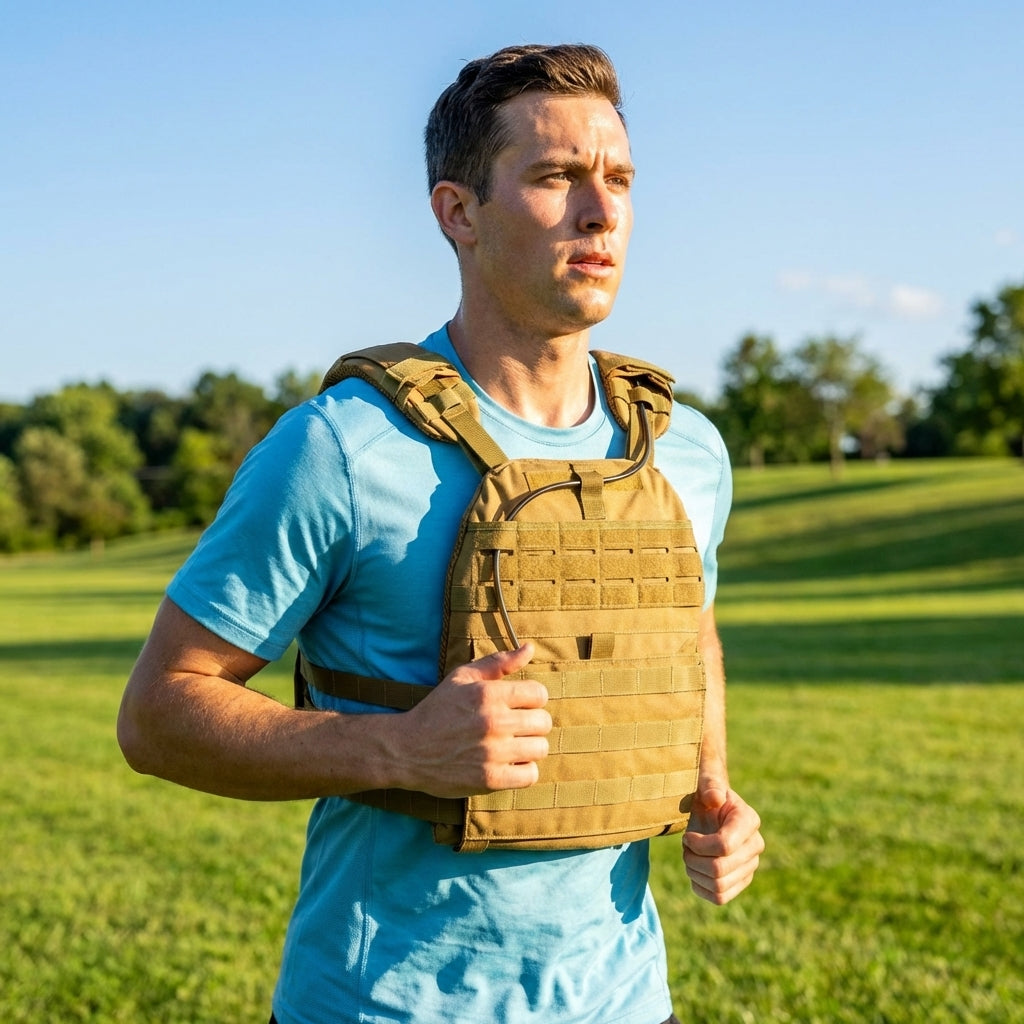 Weighted training vest for fitness and gym use