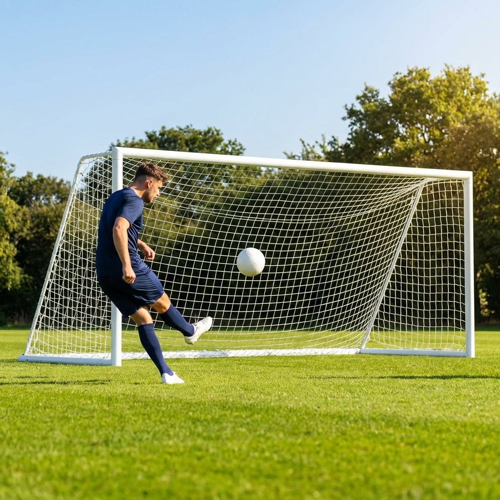 Steel football goal 24ft x 8ft for outdoor use