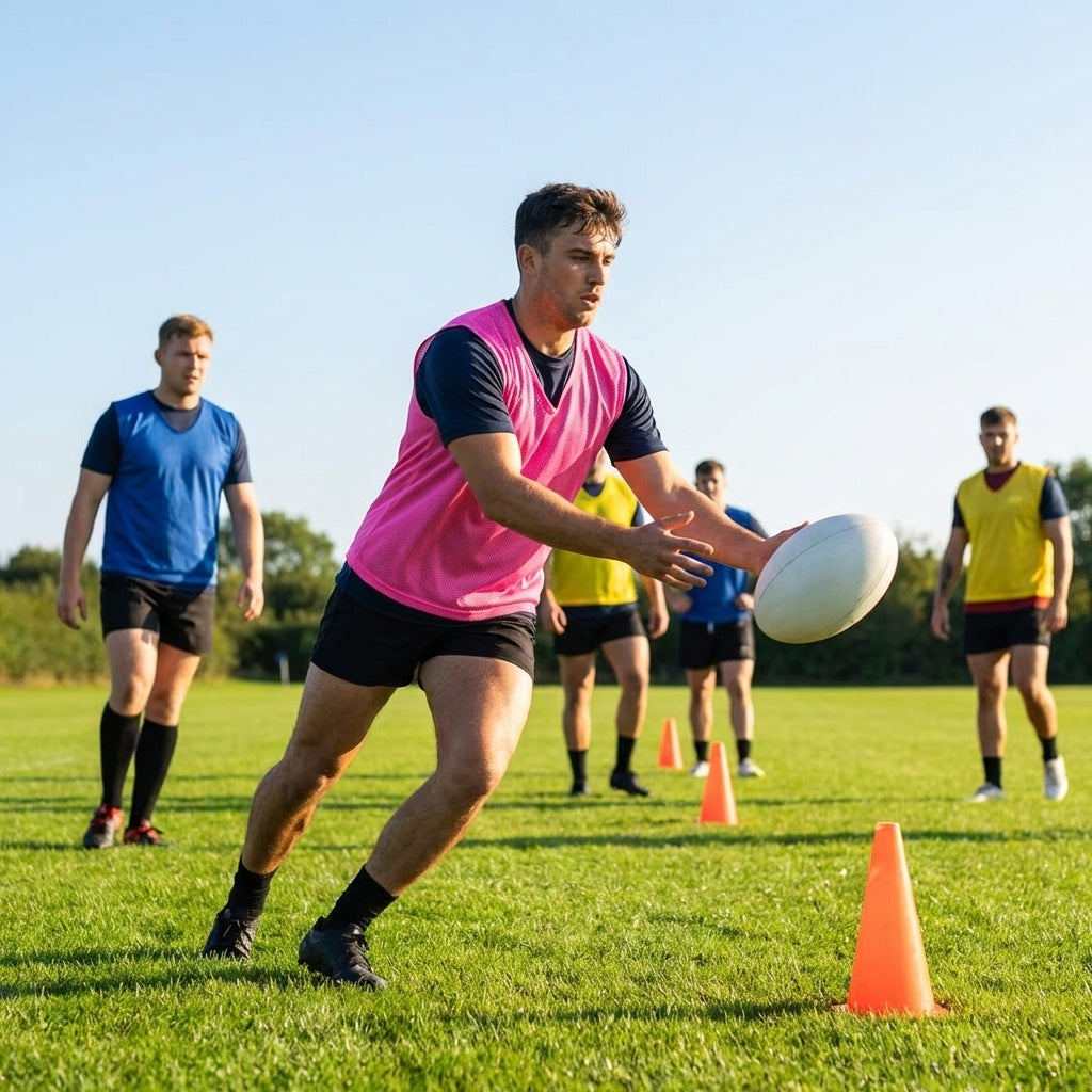 Rugby Training Bibs in Various Colours and Lightweight Mesh