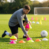 Mini Triangle Training Cones in multi-colour for sports drills