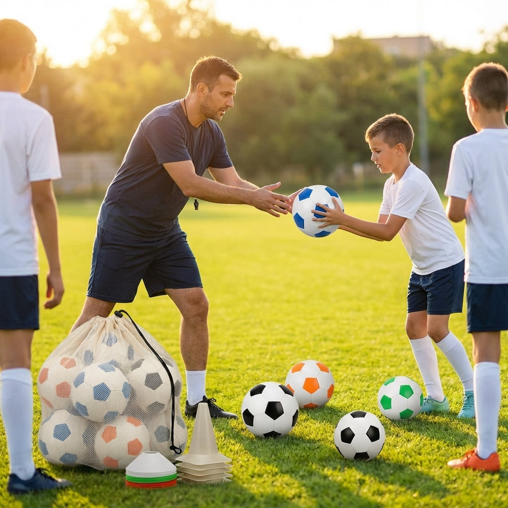 Multi-colour football designed for training and matches - product detail