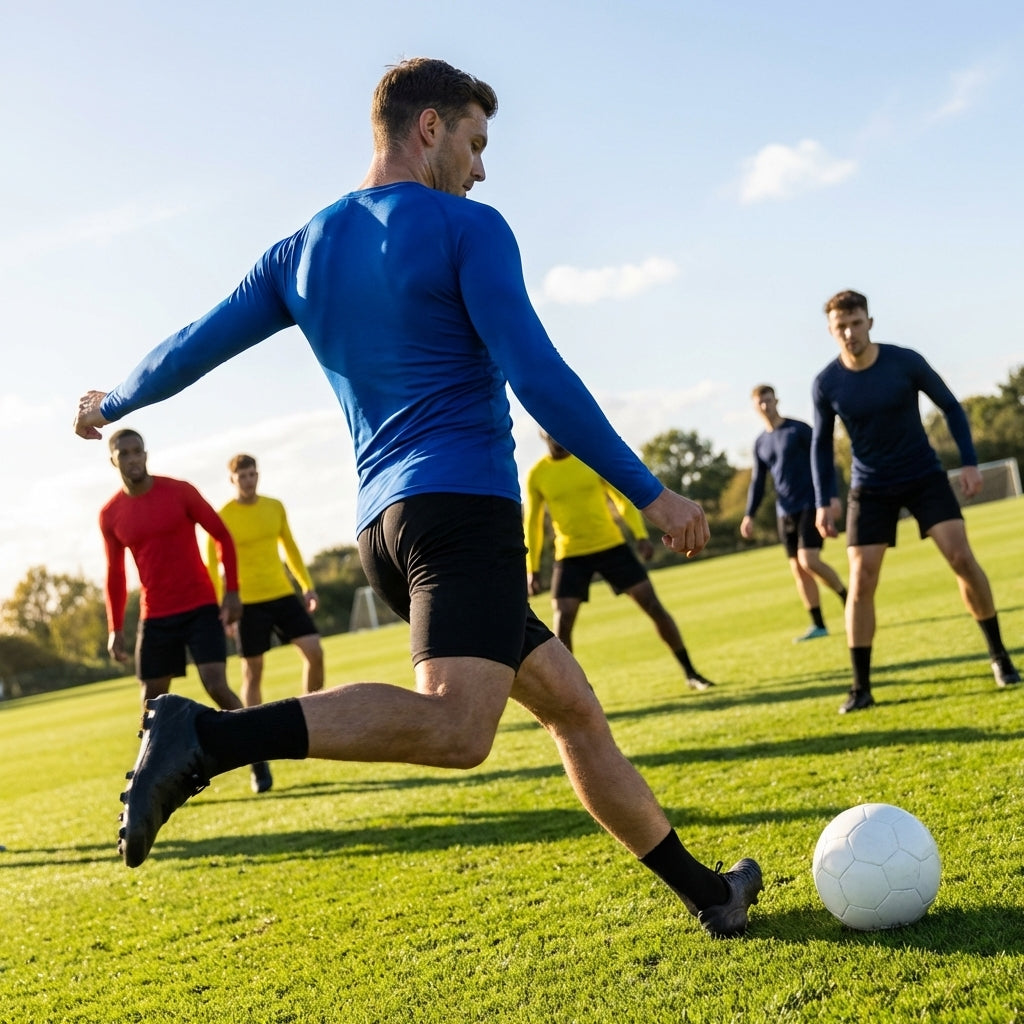 Men's long sleeve base layer in various colours for sports - product detail