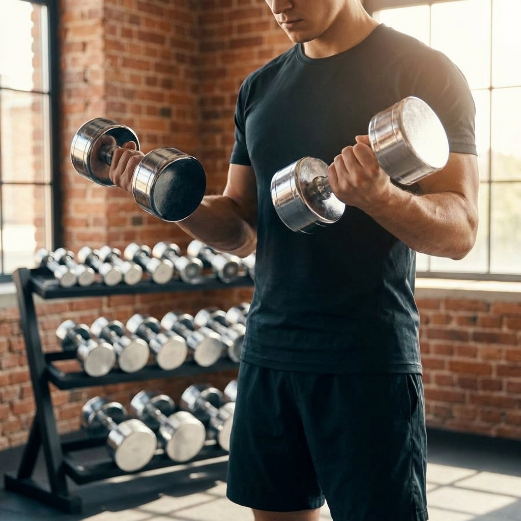 Chrome dumbbells for commercial use, featuring hardened chrome steel