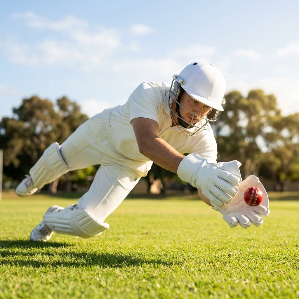 Wicket Keeper Gloves in Youth and Adult sizes with PU leather and rubber materials for cricket use