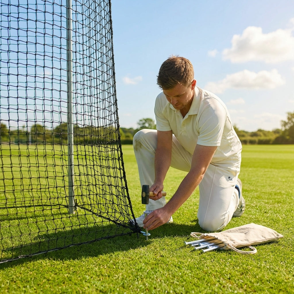 Ultra heavy-duty steel cricket net pegs for outdoor use