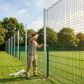 Galvanised steel ball stop net posts for sports - product detail