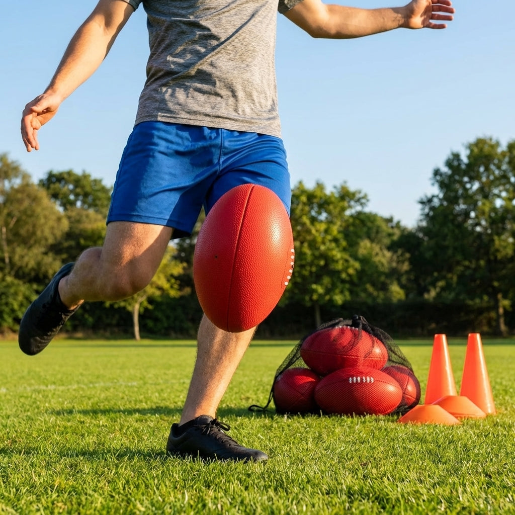 AFL training ball with rubber blend and multiplex grip - product detail