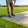 Galvanised Steel Foot Grate – 2 Sizes – Weatherproof Steel – Sports Pitches & Courts