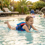 Flotation belt for children made of EVA foam in blue and red
