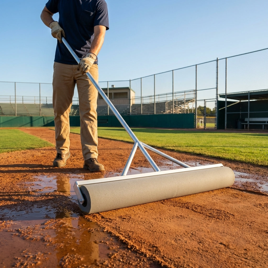 Baseball Field Squeegee with 87.4cm Black PU Foam Roller - product detail