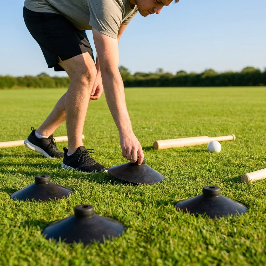 Set of 4 durable black rubber rounders bases