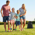 Assorted colour three-legged race ties with mesh carry bag