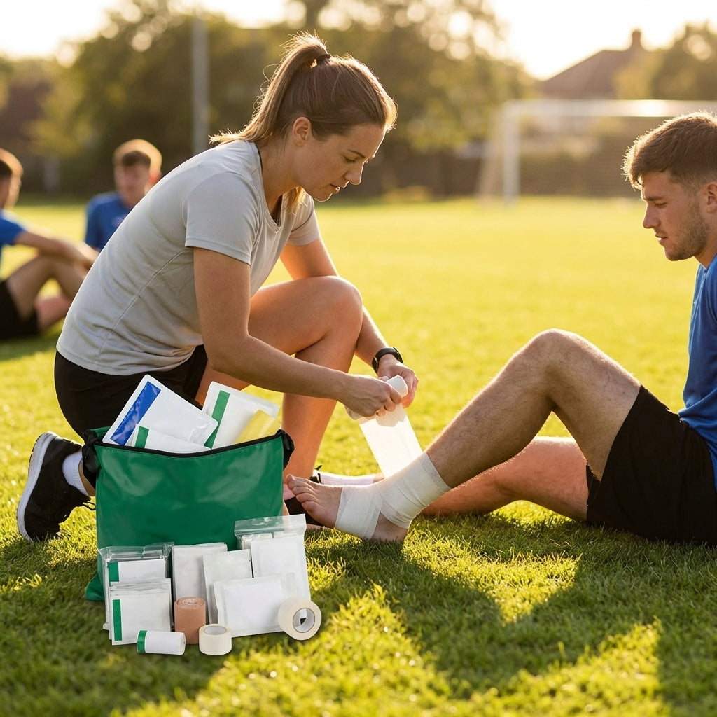 Sports First Aid Kit in a compact vinyl bag - product detail
