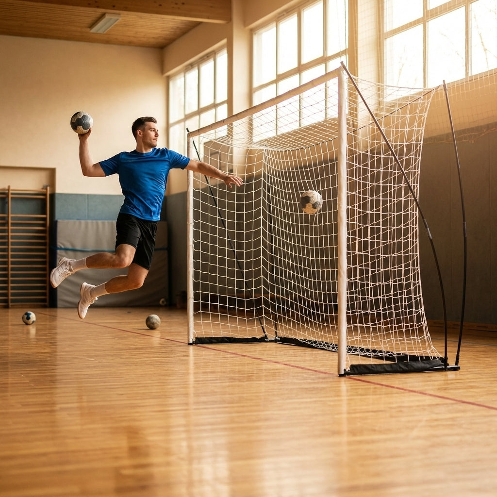 Pop up handball goal, 3M x 2M, durable PVC