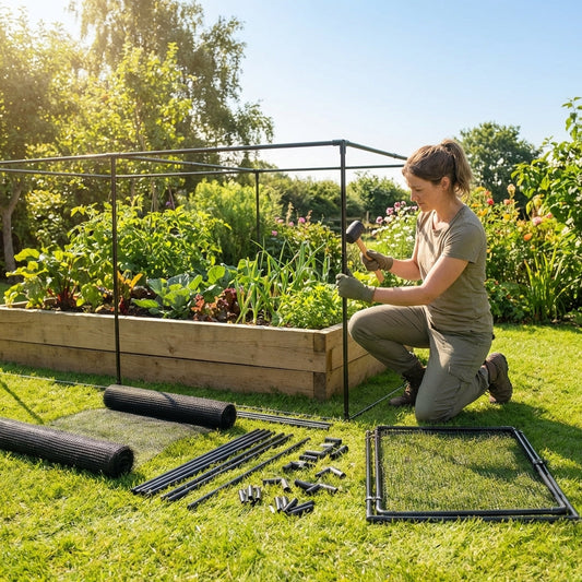 Steel fruit cage kits for garden use