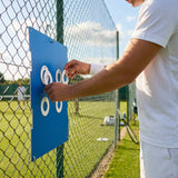 Portable tennis scoreboard with UV stabilised materials, available in 3 sizes and colours