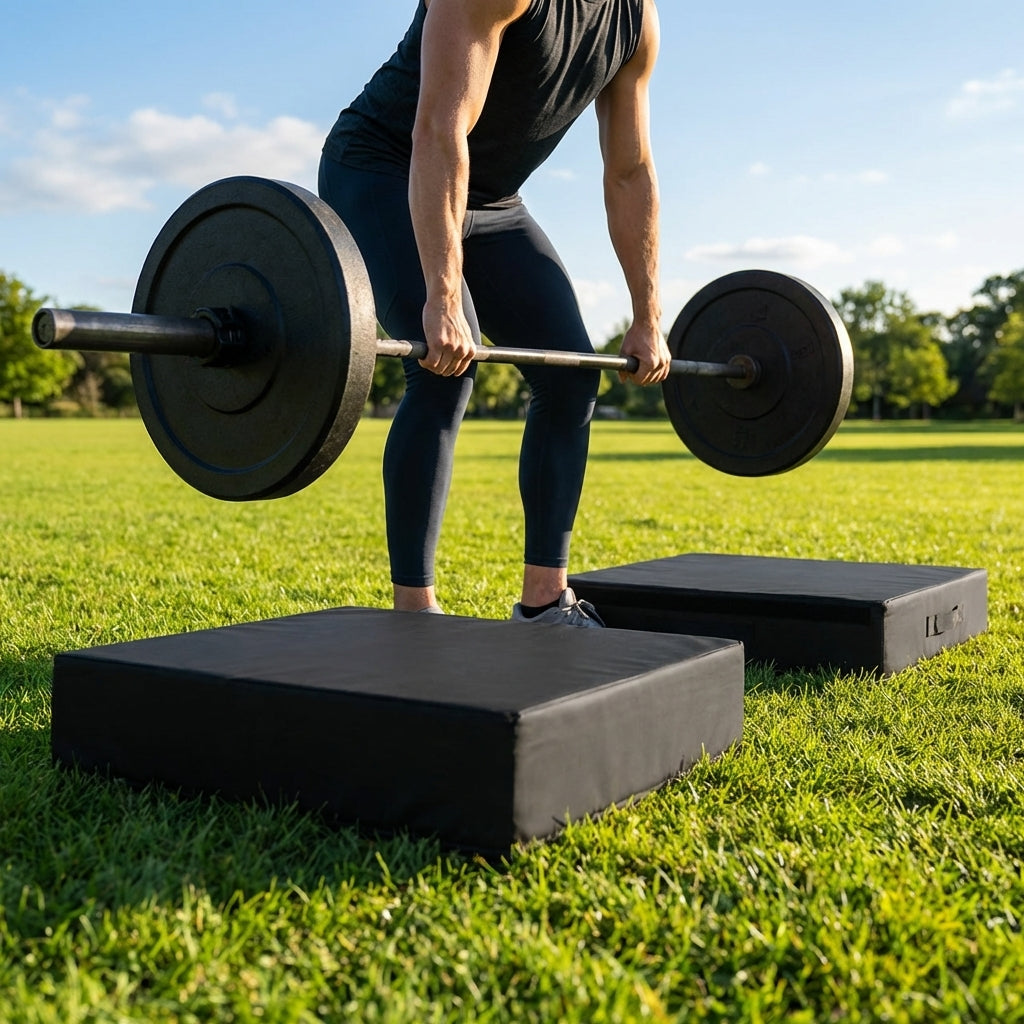 Black drop pads with high-density foam and durable PVC cover