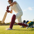 Colourful cricket batting pads in cotton and cane for short-form cricket - product detail