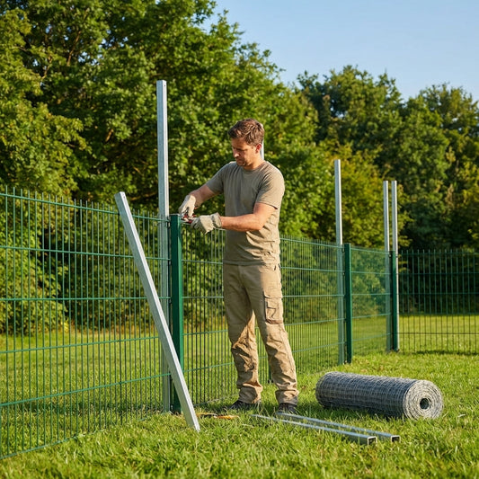 Galvanised steel ball stop net posts for sports