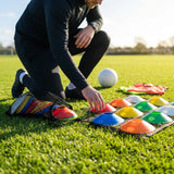 Mini flat disc markers in assorted colours for indoor and outdoor training - product detail