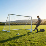 Combination football and rugby goal, 8ft x 5ft, durable PVC for garden use