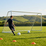 10x6ft aluminium football goal with HDPE net for sports clubs