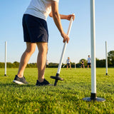 Set of rounders base poles with sturdy rubber bases - product detail