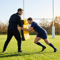 Rugby tackle pad in yellow and black for training