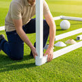 Replacement aluminium goal upright parts with corner joint and support