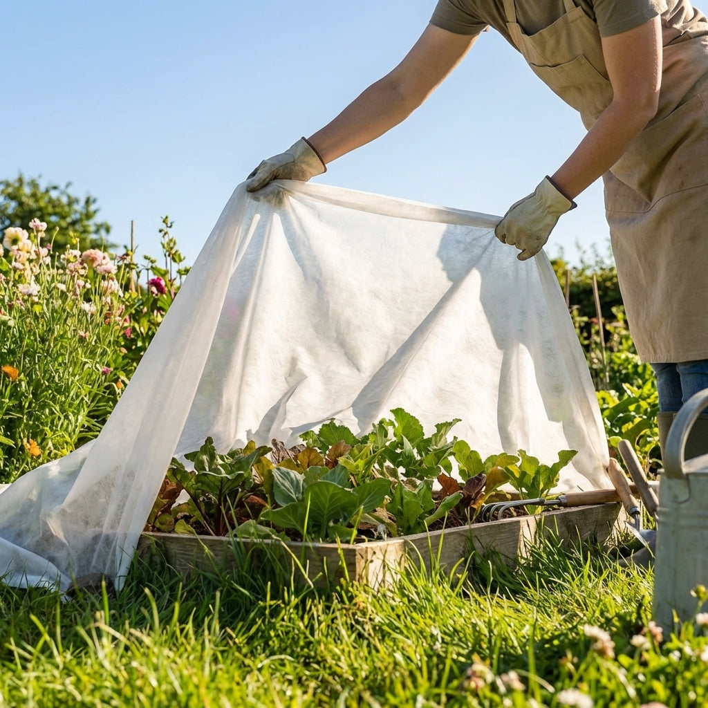 Garden fleece for plant protection in white colour - product detail