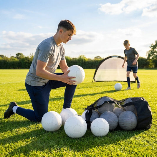 Lightweight training footballs with EVA foam casing in sizes 3, 4, and 5