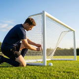 Replacement Hockey Goal Nets in White Polyester for Sports Grounds