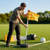 Gaelic Football AstroTurf Corner Flags with weatherproof PVC and rubber bases