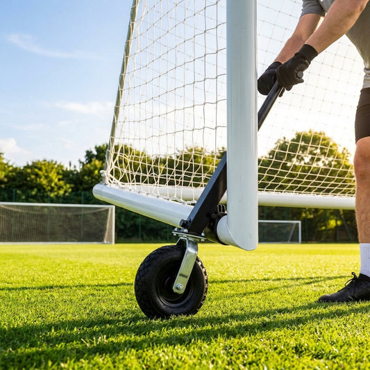 Football goal wheels with 360-degree rotation feature