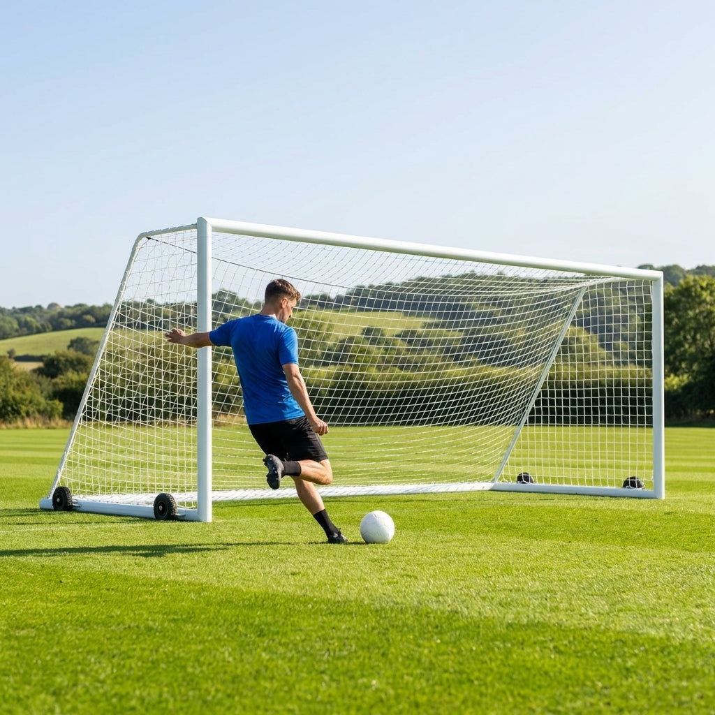 Aluminium football goal 24x8ft for outdoor matches