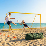 Beach soccer goal freestanding, 5.5m x 2.2m, yellow aluminium - product detail