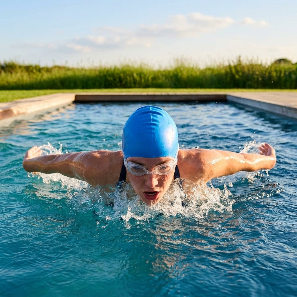 Silicone swimming caps in multiple colours for adults