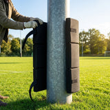 Post protector padding in black and white, 12mm foam for industrial safety