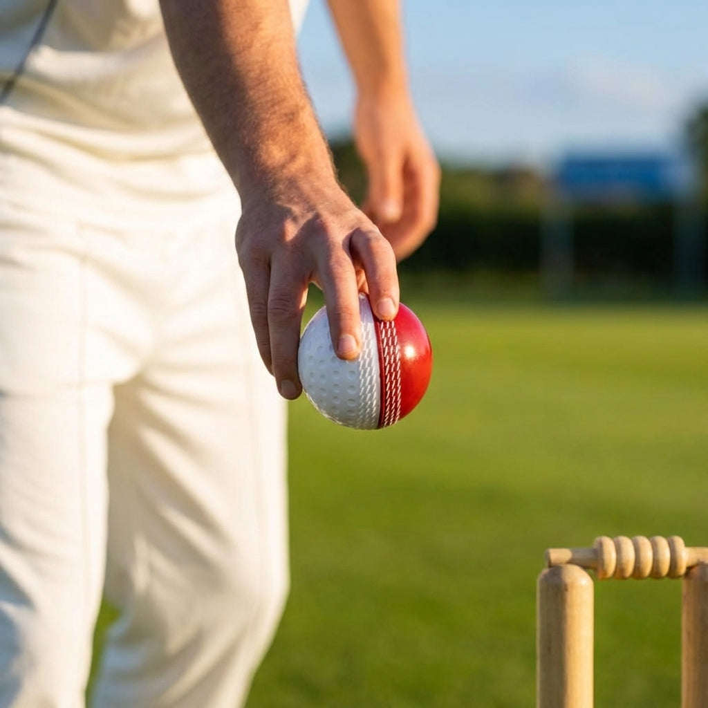 Reverse Swing Cricket Ball available in Red/White or Pink/White