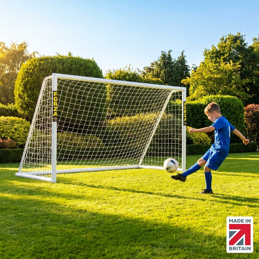 6ft x 4ft football goal post made of durable uPVC for outdoor play