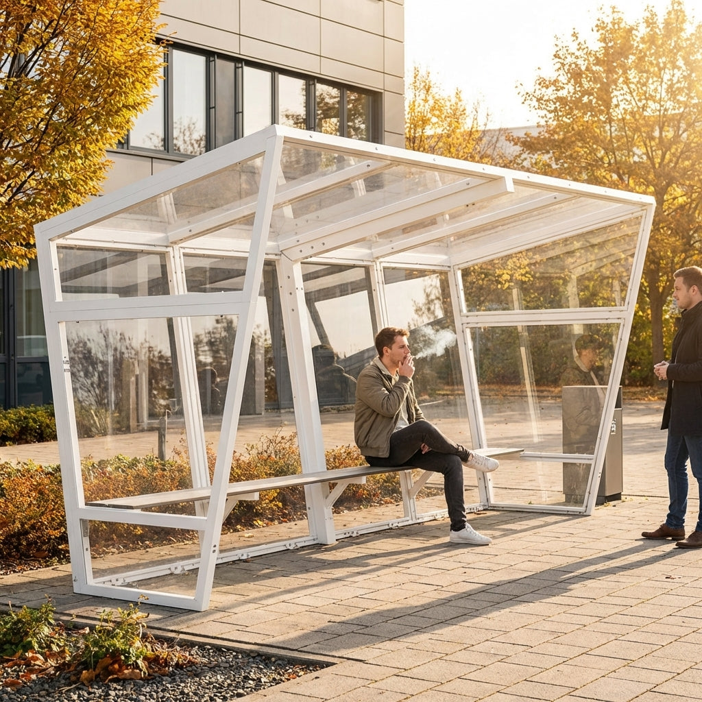 Heavy Duty Smoking Shelter with Aluminium Frame
